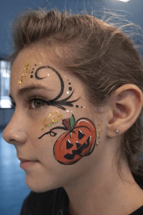 Maquillage enfant citrouille d'Halloween