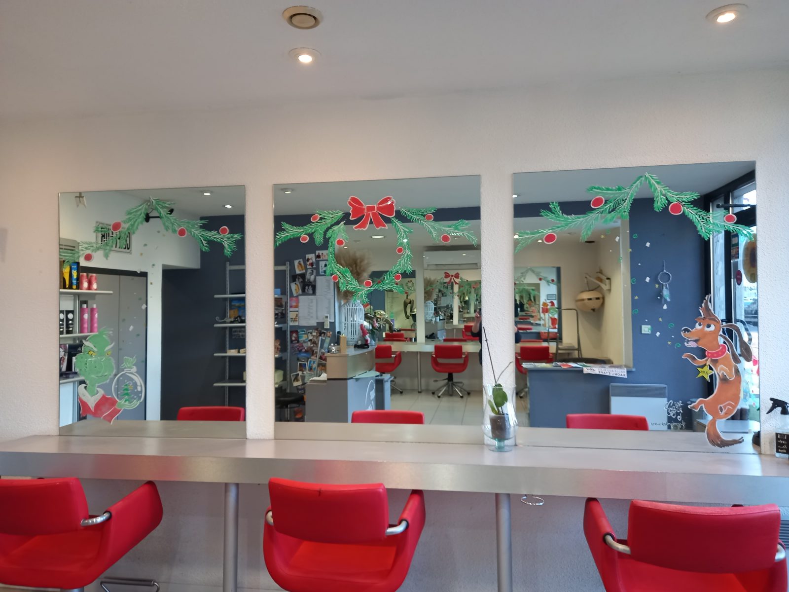 Noël grinch miroirs